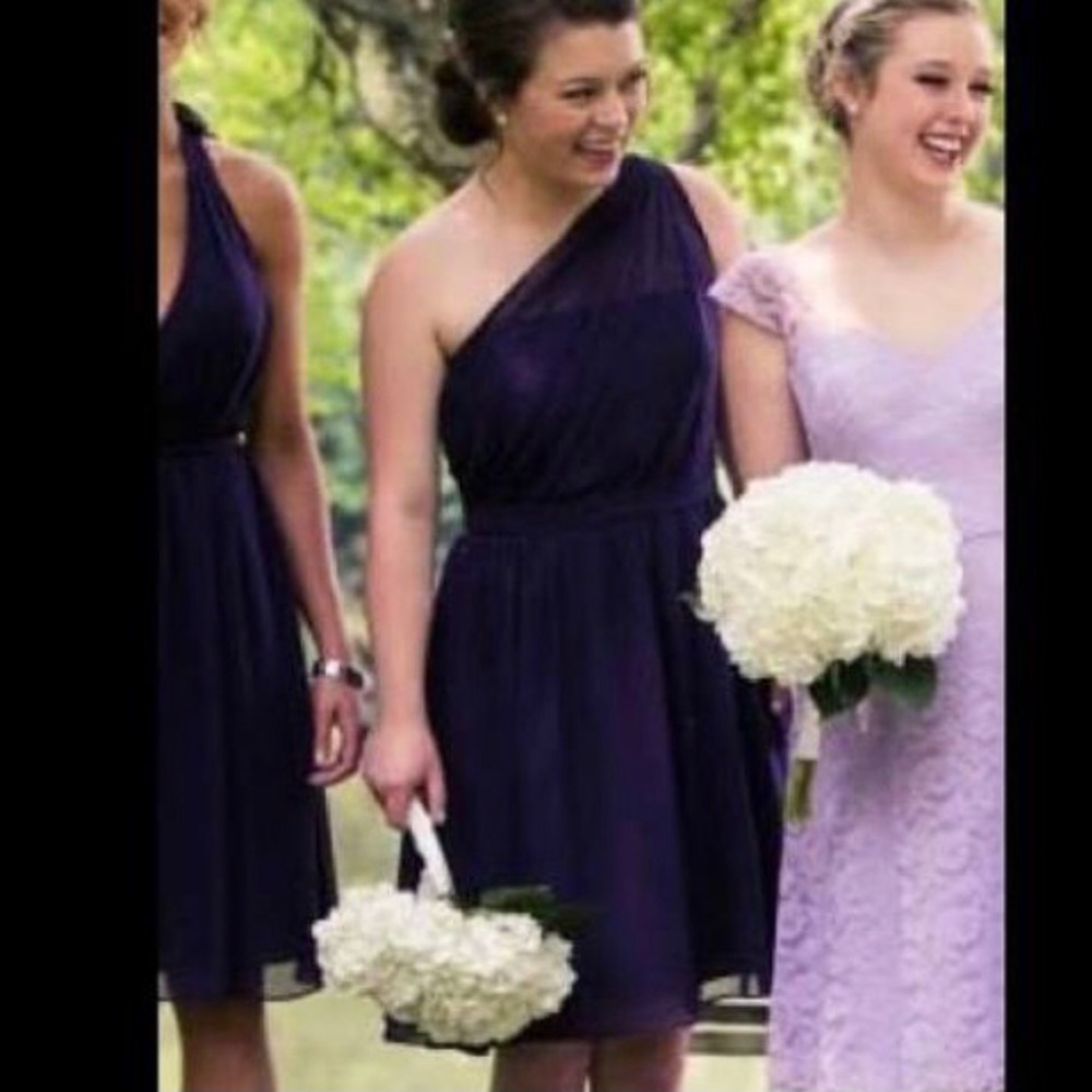 Alfred Angelo Navy Chiffon Dress 2
